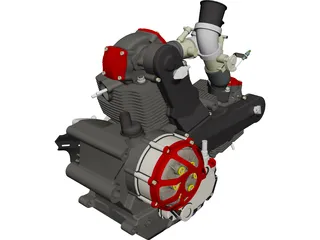Honda CBR Blackbird 1100DS Engine CAD 3D Model