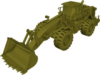 Caterpillar 988H Wheel Loader CAD 3D Model