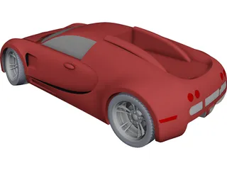Bugatti Veyron CAD 3D Model