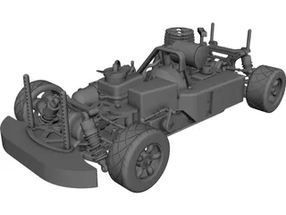 Camaro Nitro RS4 RC Car CAD 3D Model