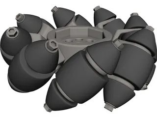 Mecanum Wheel CAD 3D Model