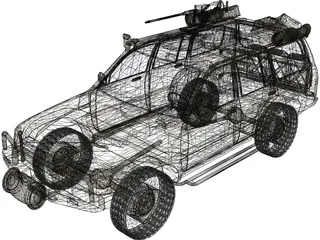Toyota LC100 Security Escort Vehicle 3D Model