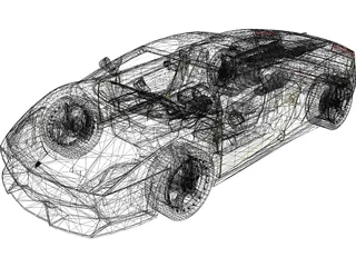 Lamborghini Gallardo LP560-4 Spyder (2009) 3D Model