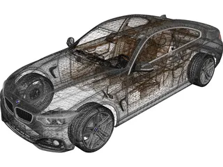 BMW 435i 4-series F32 Coupe (2014) 3D Model