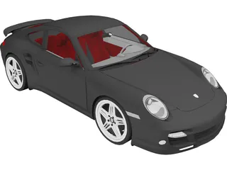 Porsche 911 997 Turbo (2007) 3D Model