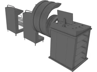 Tire Fitting Equipment 3D Model