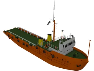 AHTS Boat 3D Model