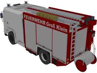 German Firefighter Truck 3D Model
