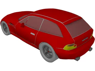 BMW Z3 Coupe (2001) 3D Model