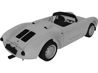 Porsche Spyder 550 (1956) 3D Model