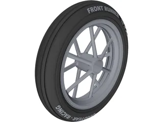 Dragster Front Wheel 3D Model