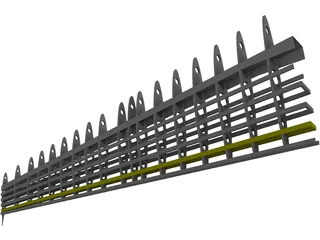 Aircraft Wing Structure 3D Model