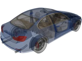 BMW 335i F30 Coupe 3D Model