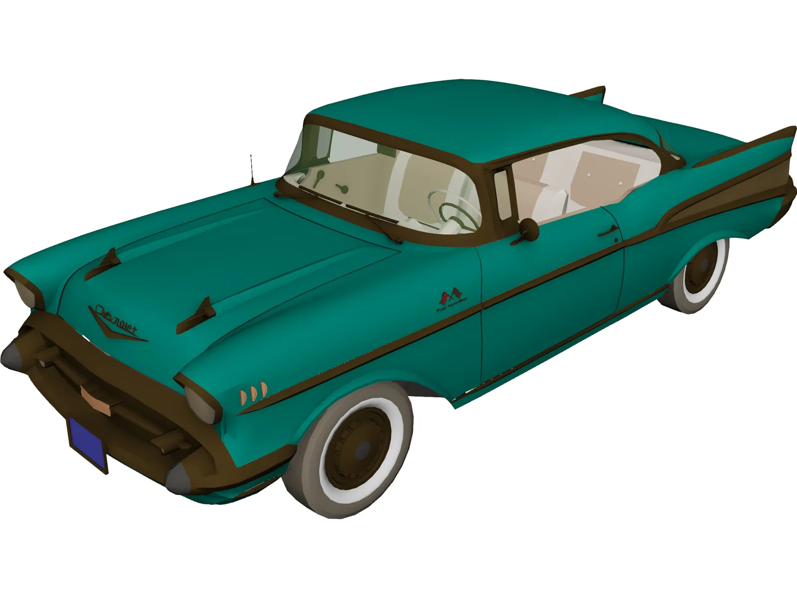 Chevrolet BelAir Sport Coupe (1957) 3D Model main preview