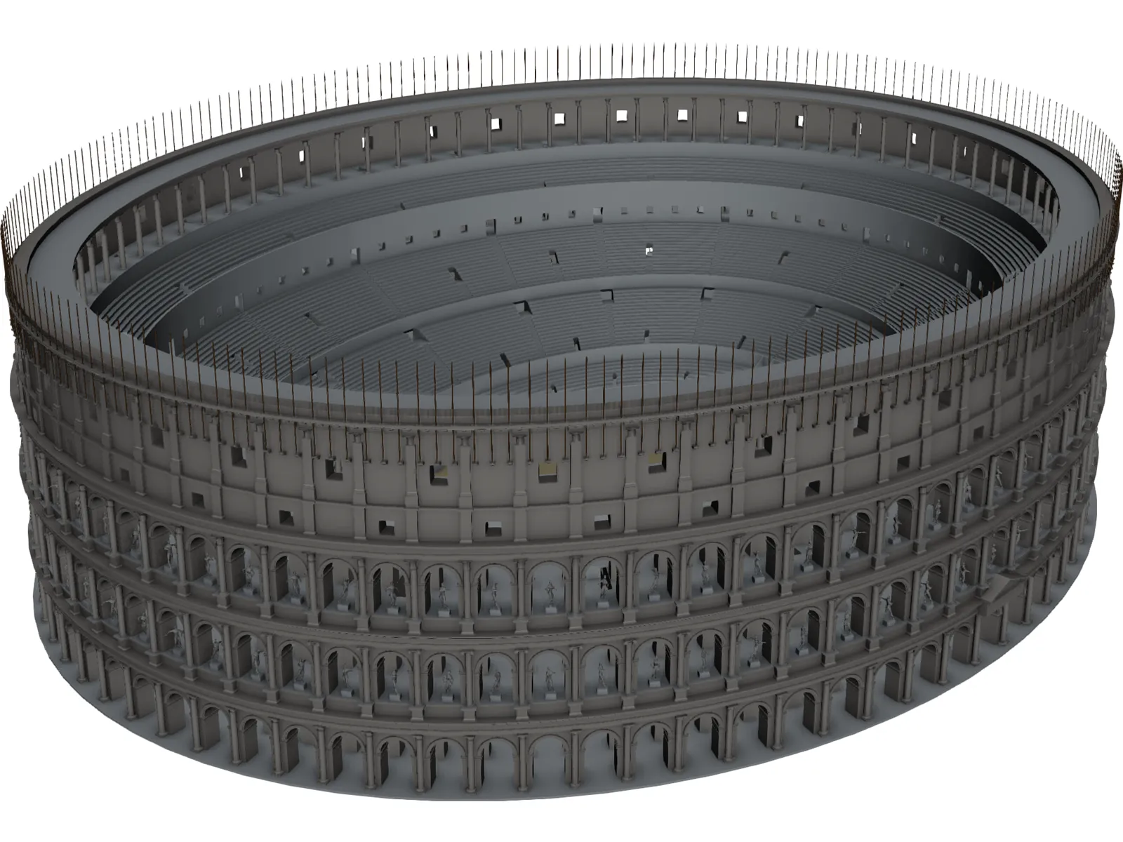 Coliseum Roman 3D Model main preview