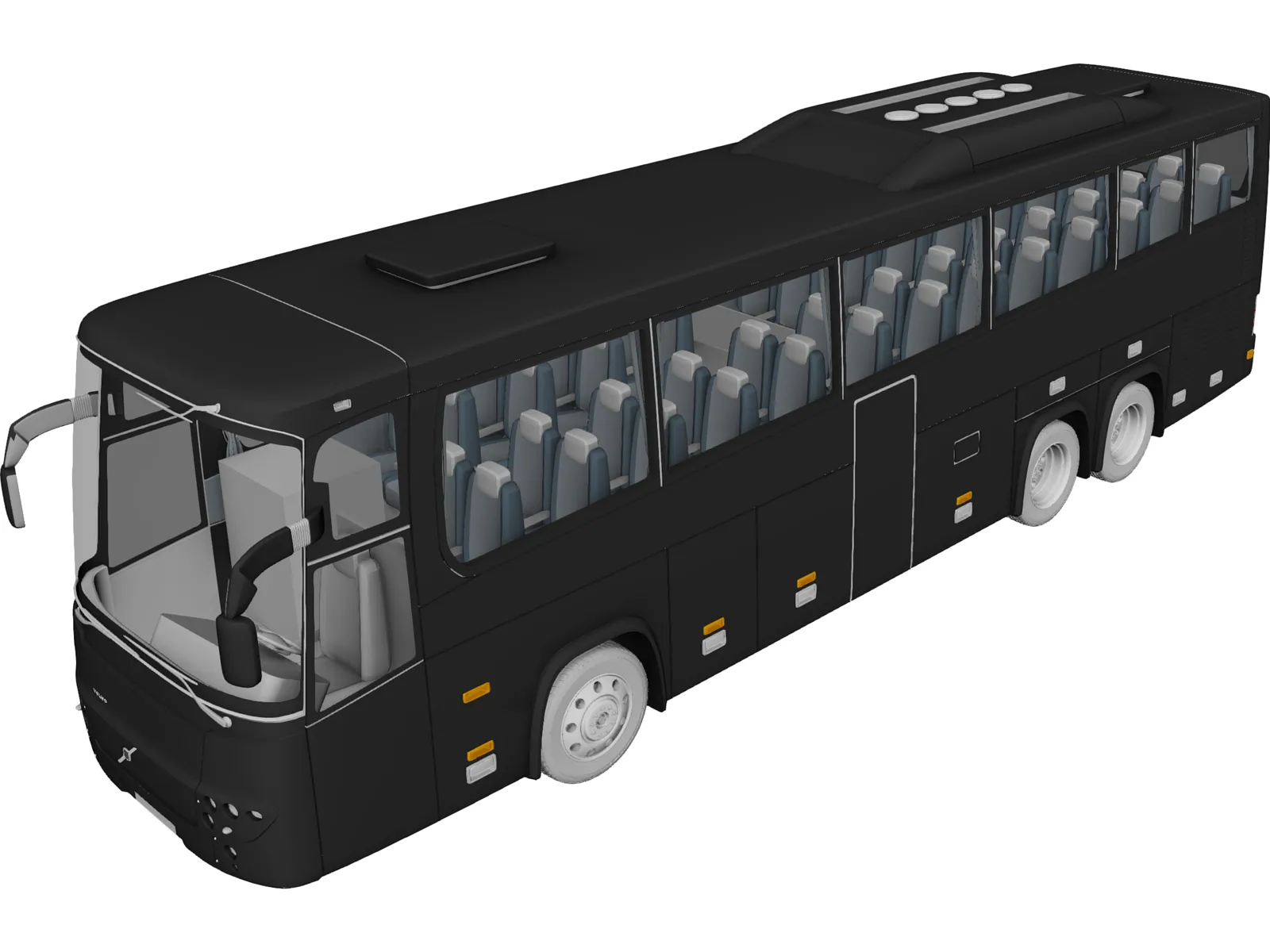 Volvo 9900 Bus 3D Model main preview