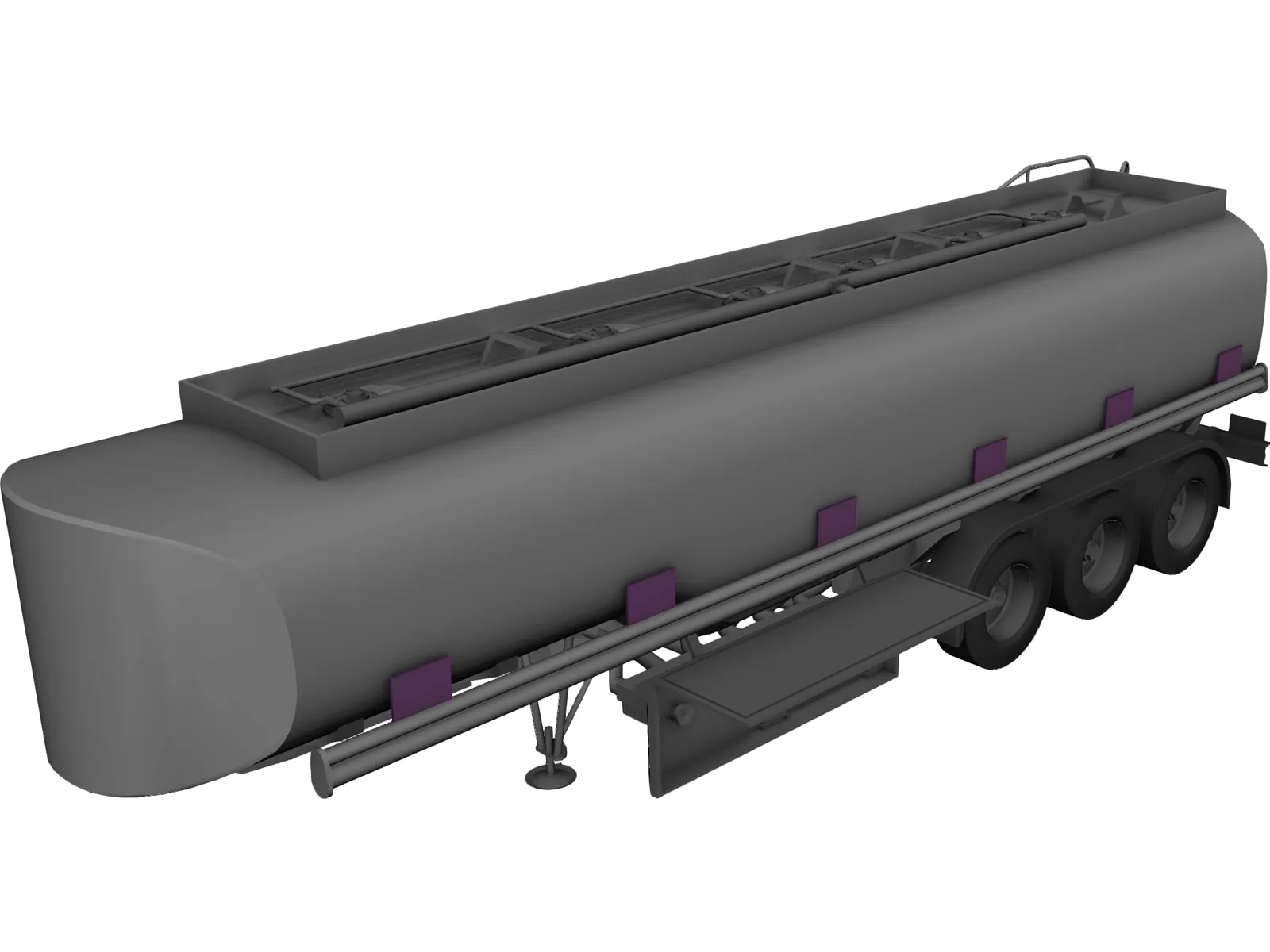 Trailer Tank 3D Model main preview