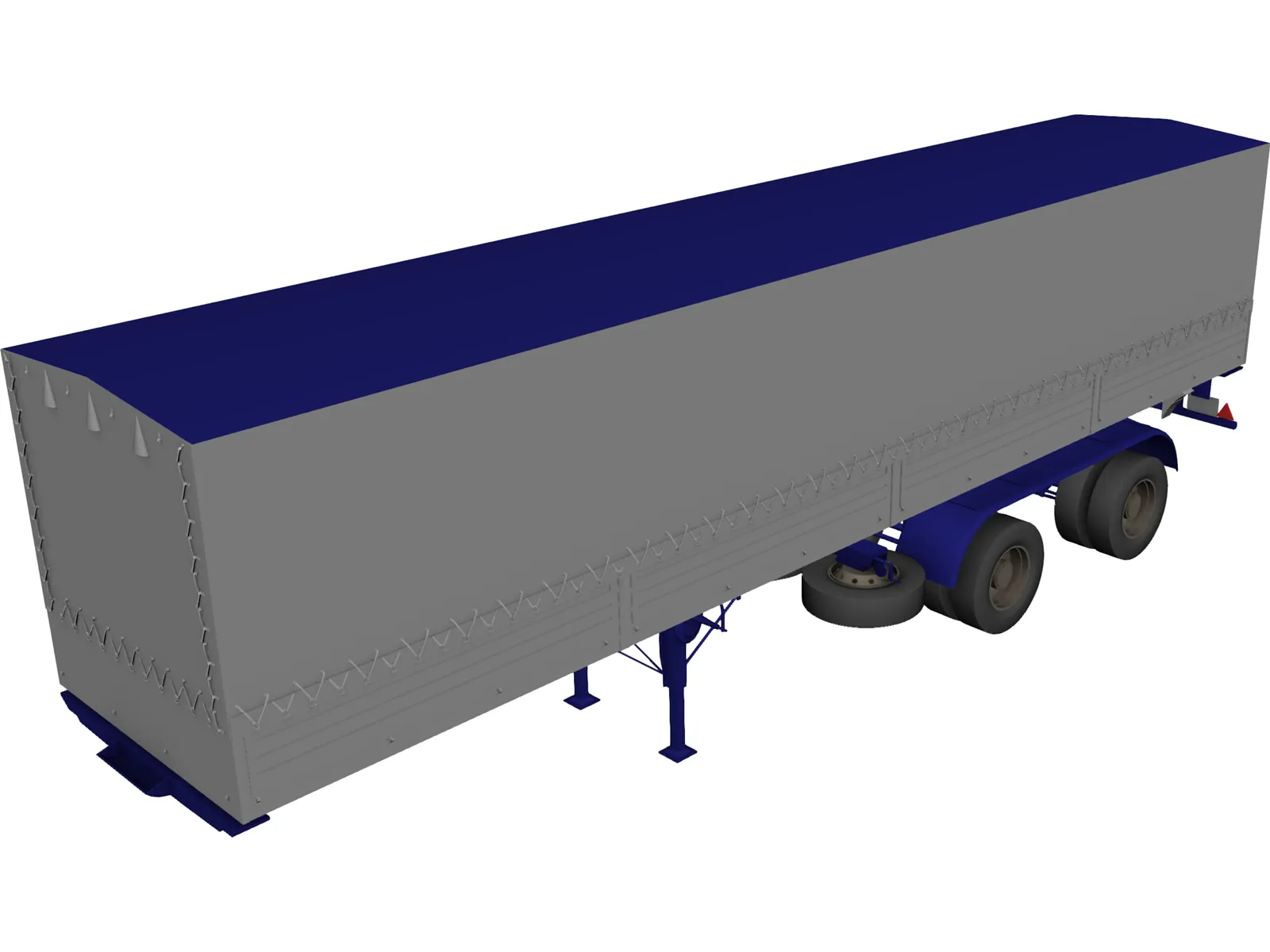 Renault Magnum Semi Trailer 3D Model main preview