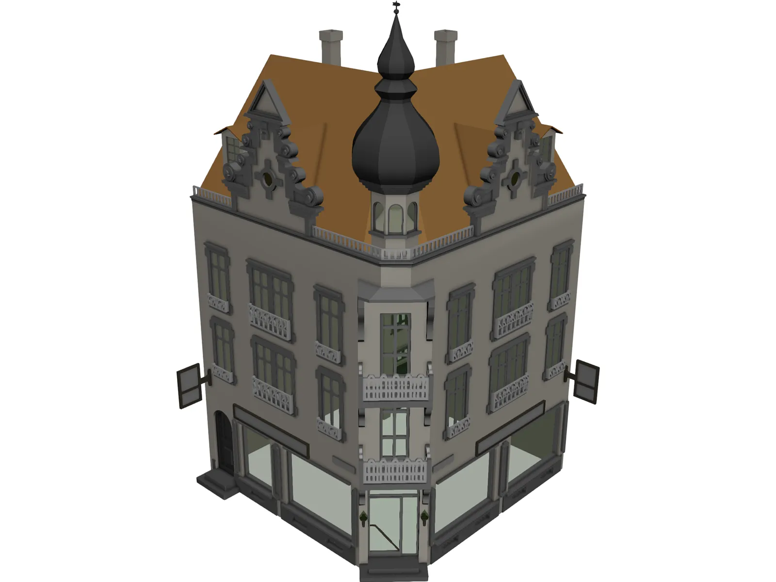 Town House 3D Model main preview