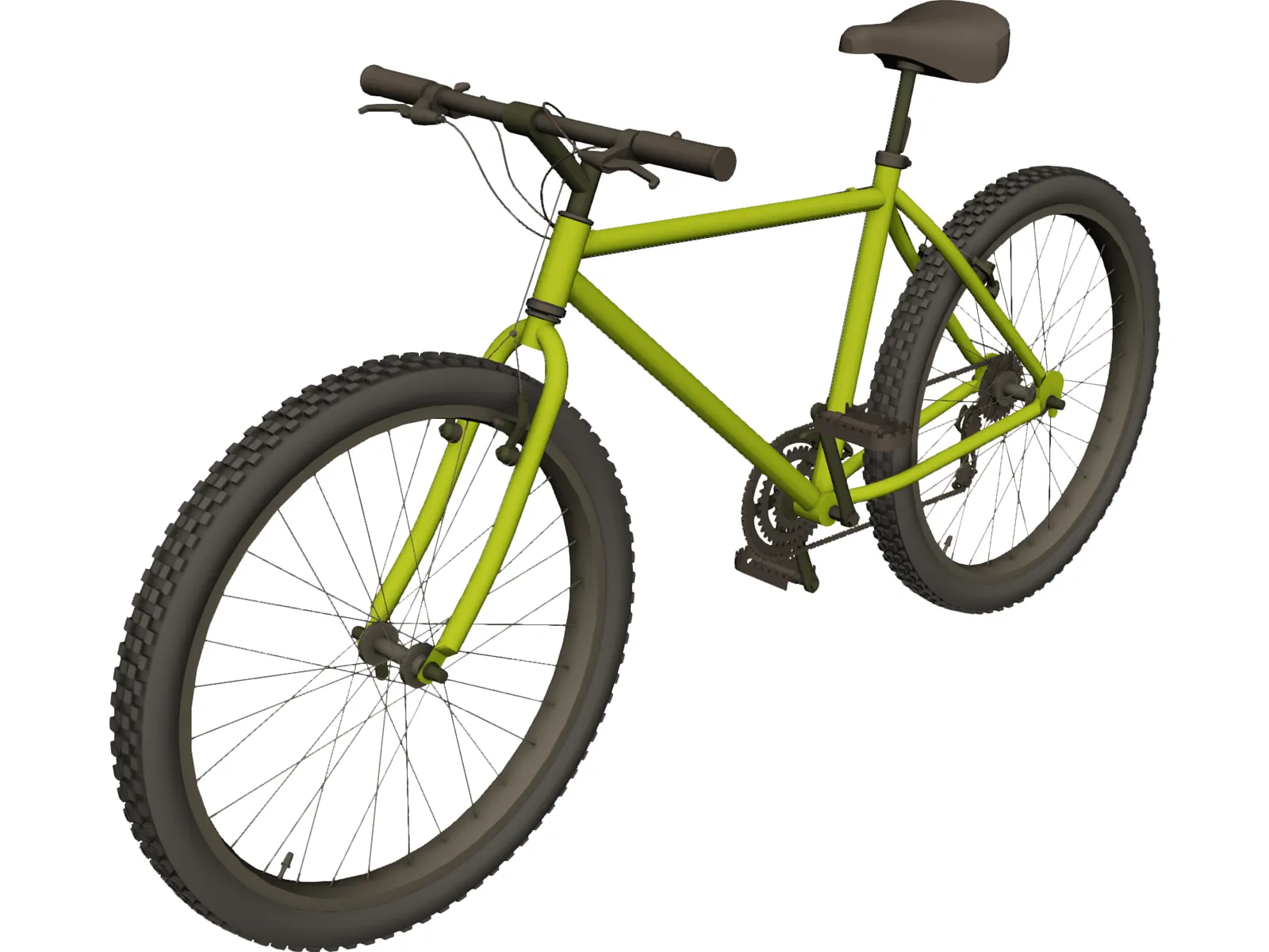 Bike Mountain Hardtail 3D Model main preview