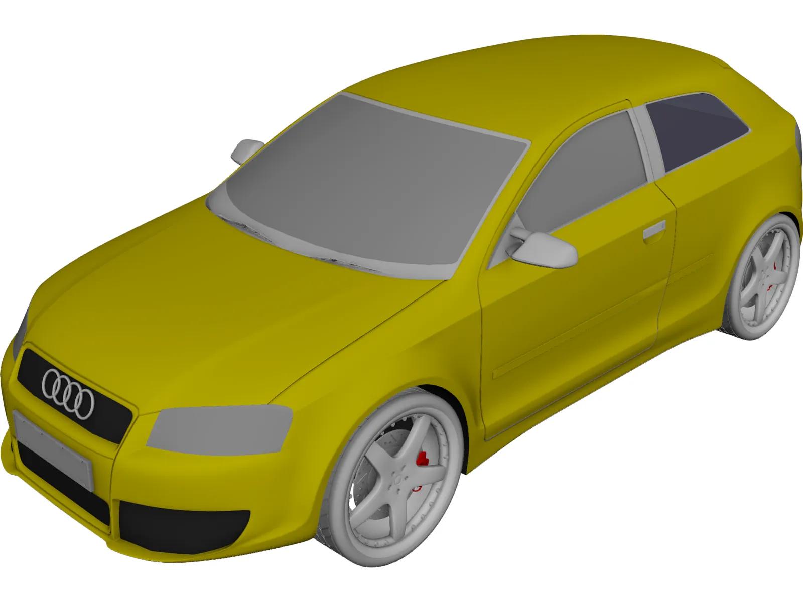 Audi A3 (2004) 3D Model main preview