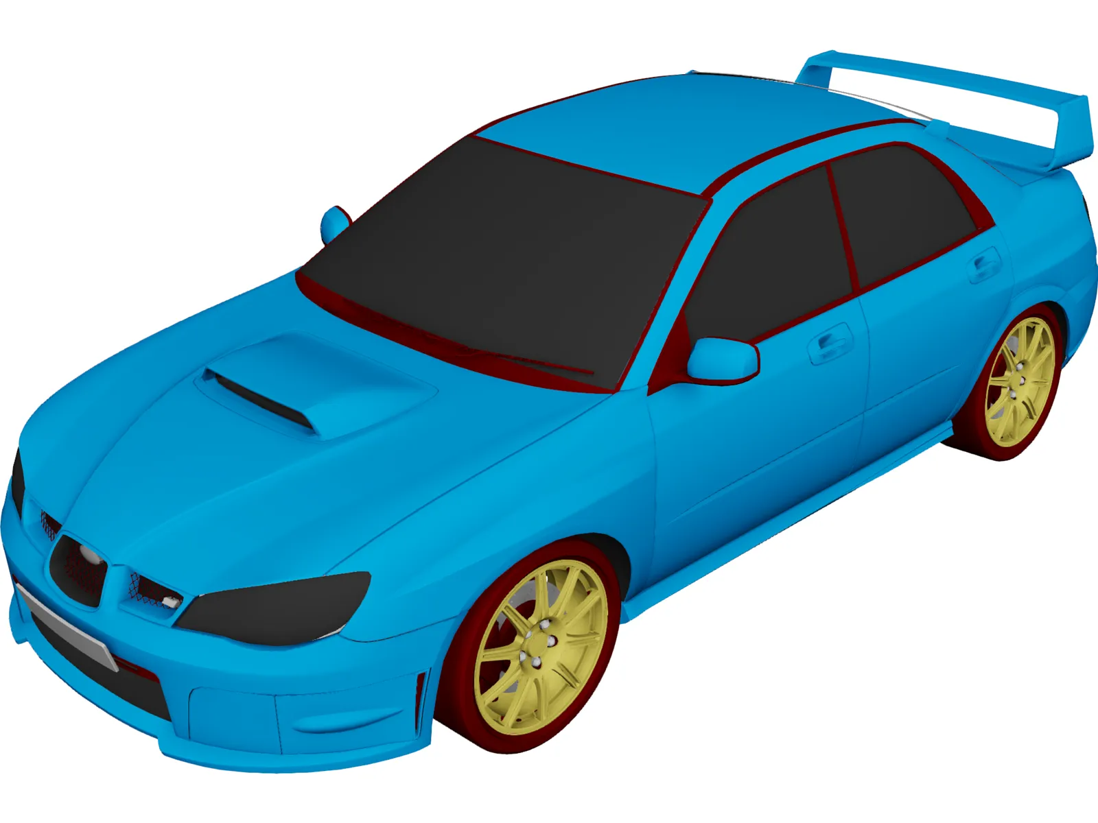 Subaru Impreza WRX STi (2006) 3D Model main preview