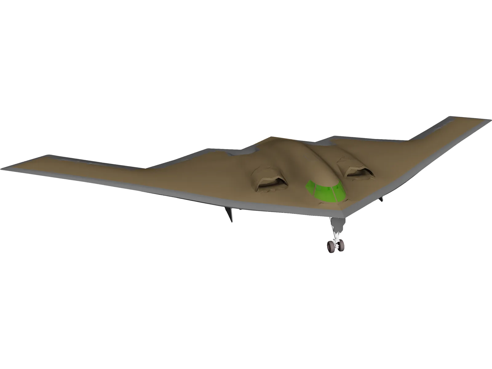 B-2 Northtrop Stealth 3D Model main preview