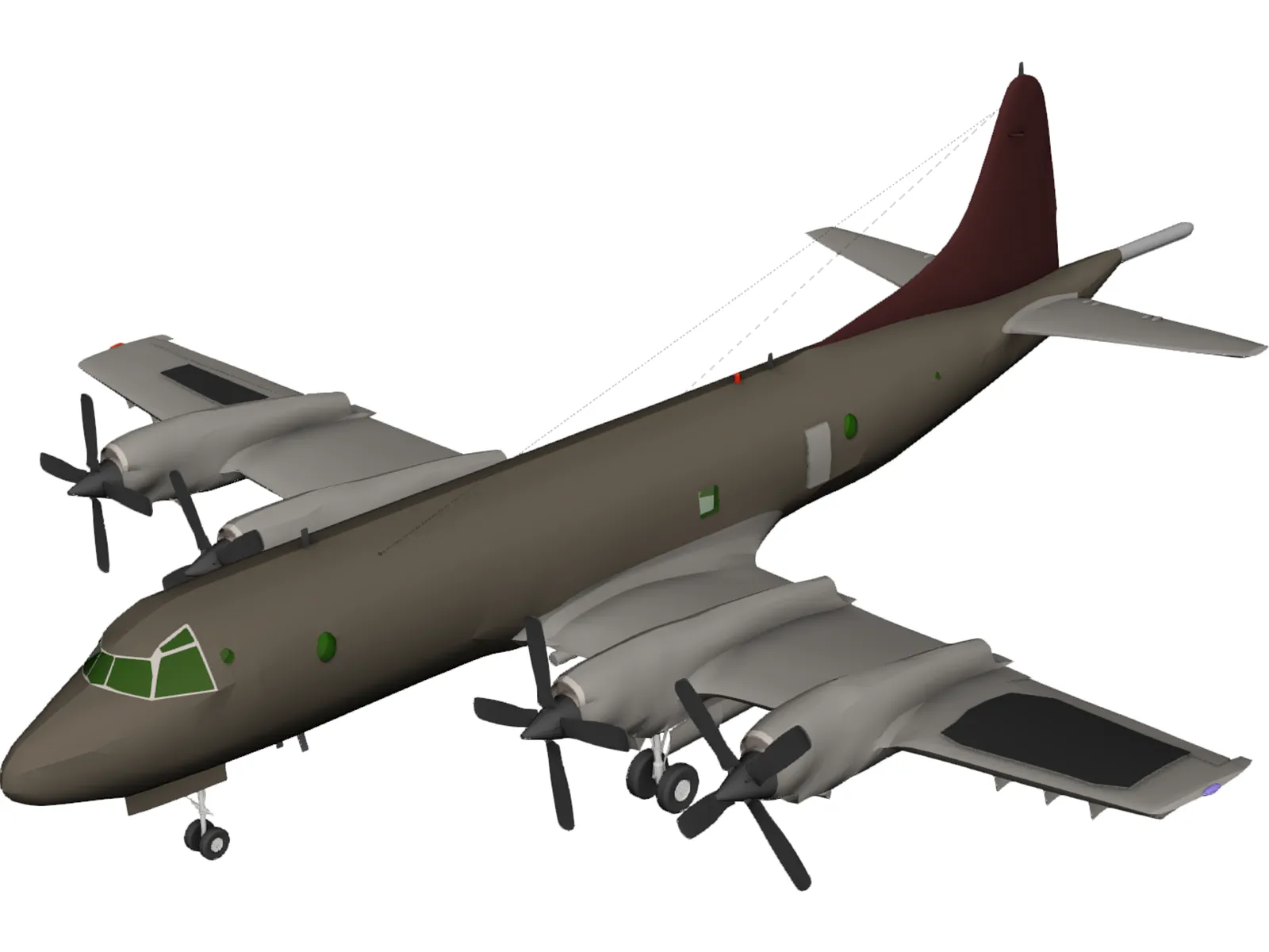 Lockheed P-3C Orion 3D Model main preview