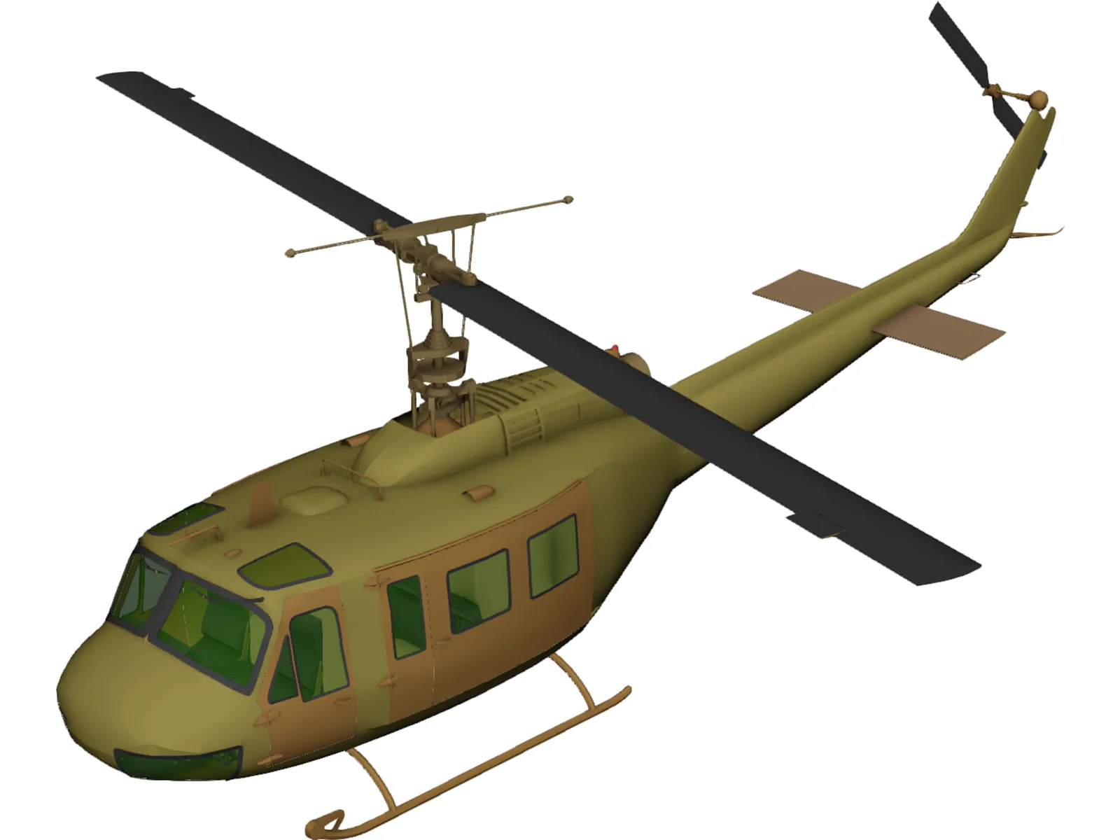 Bell UH-1H Iroquois 3D Model main preview