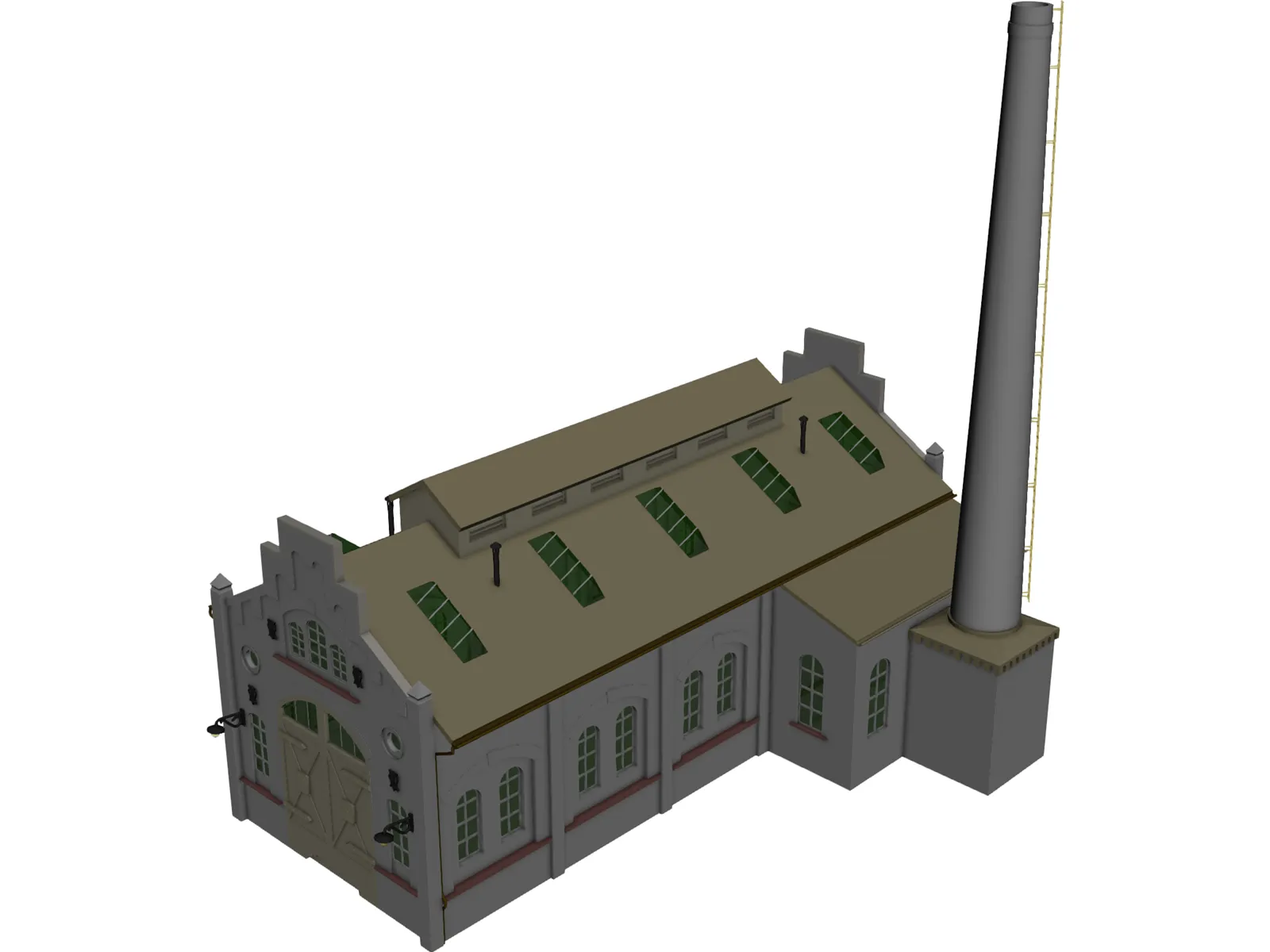 Train Repair Station 3D Model main preview