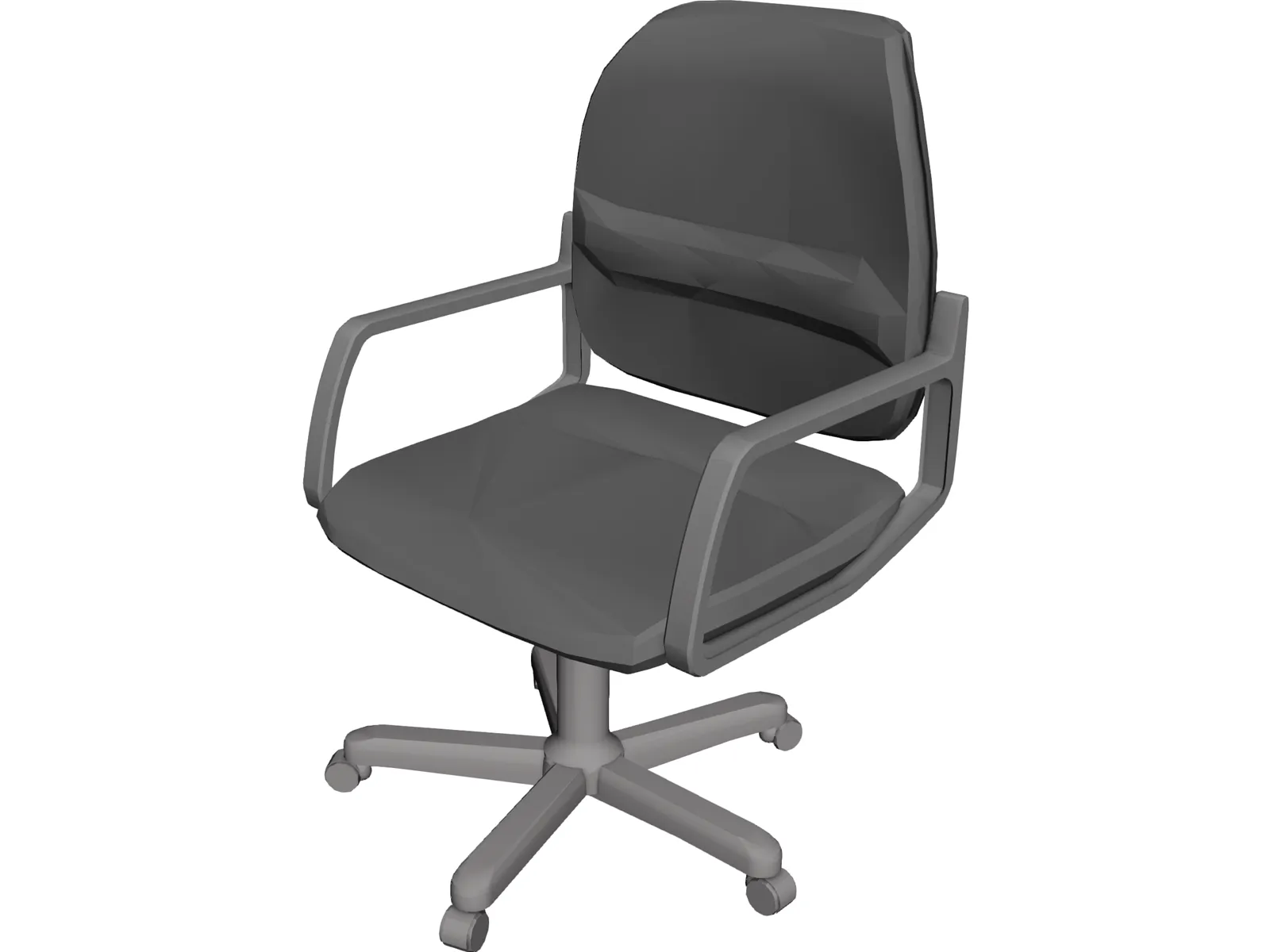 Chair Typist 3D Model main preview