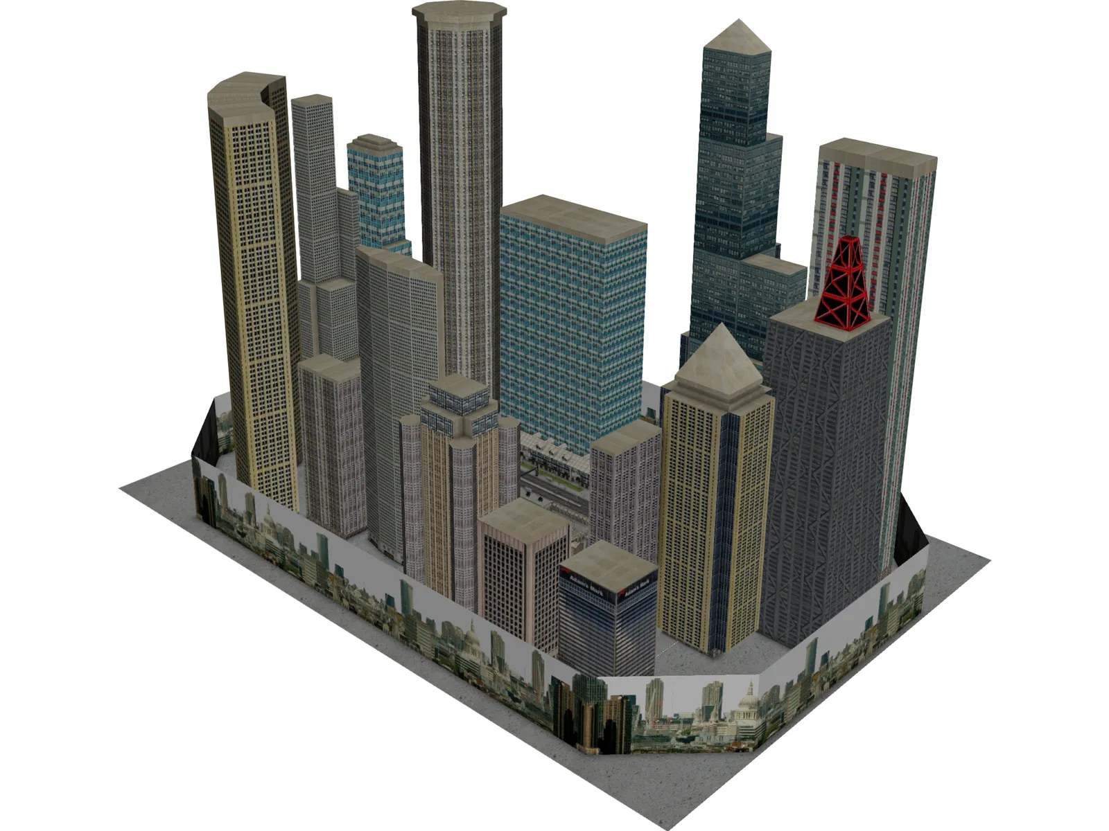 City Block 3D Model main preview