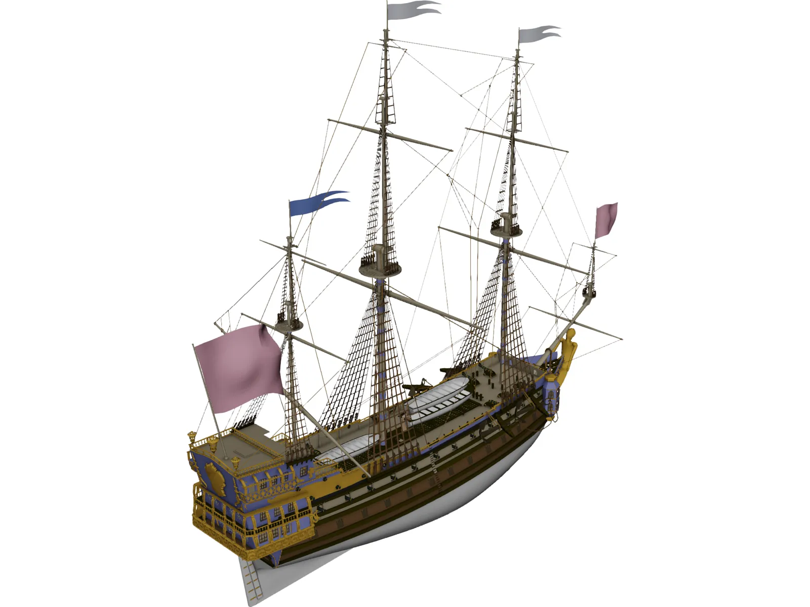 La Sirene Ship Of Line 3D Model main preview