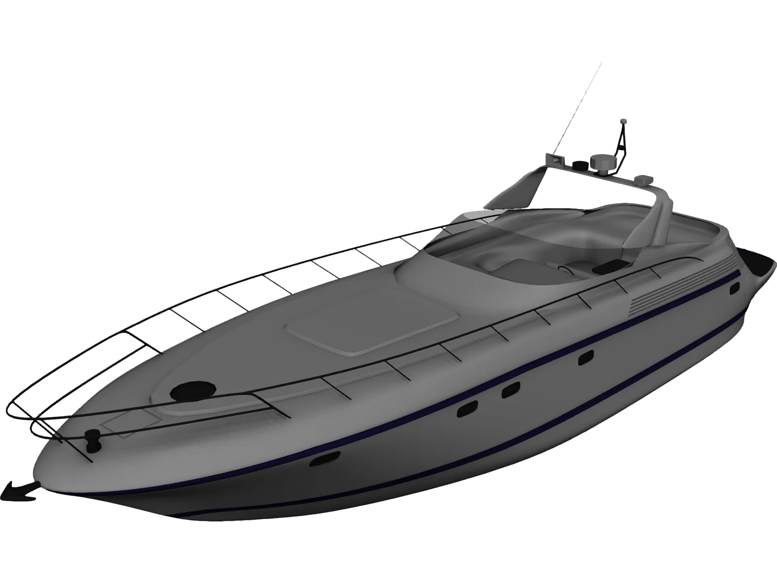 Sarnico 58 Yacht 3D Model main preview