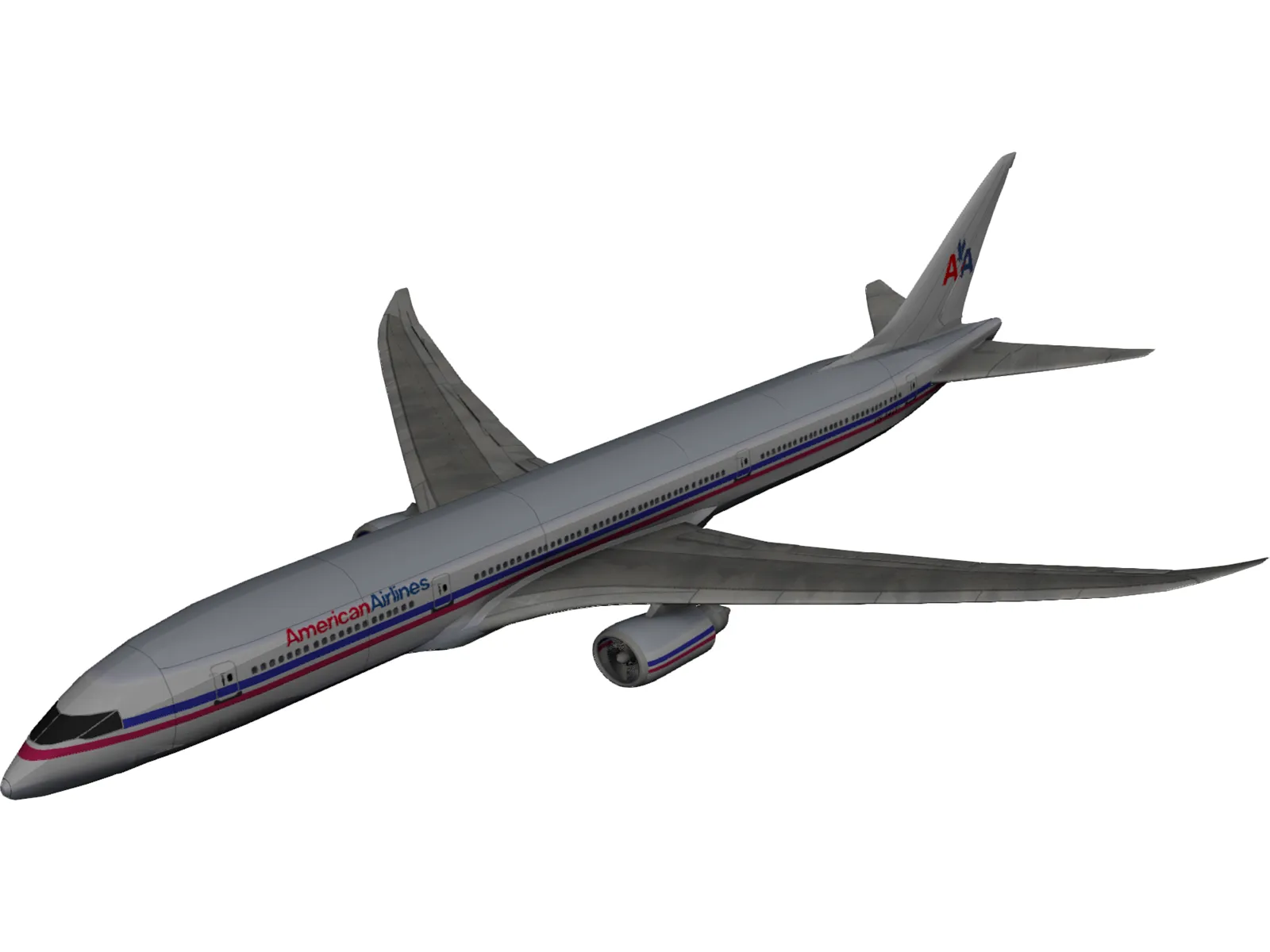 Boeing 787 American Airlines 3D Model main preview