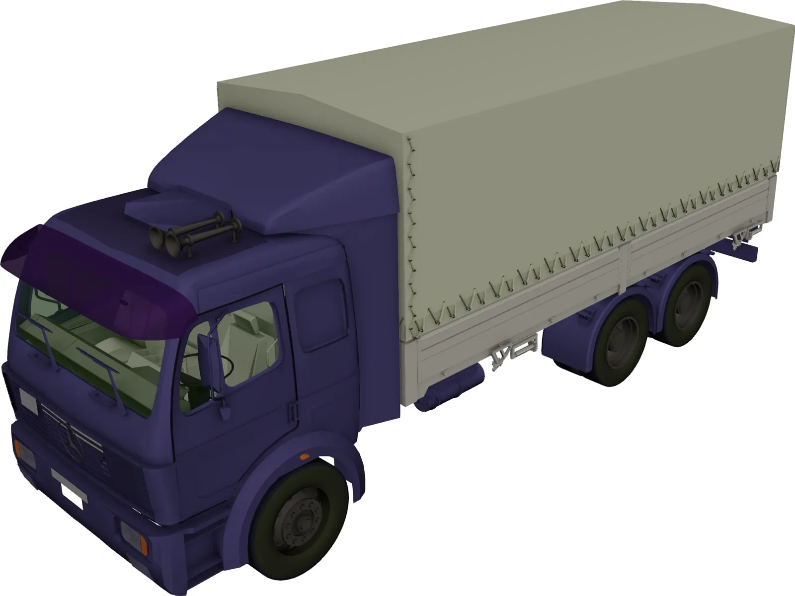 Mercedes-Benz Truck 3D Model main preview
