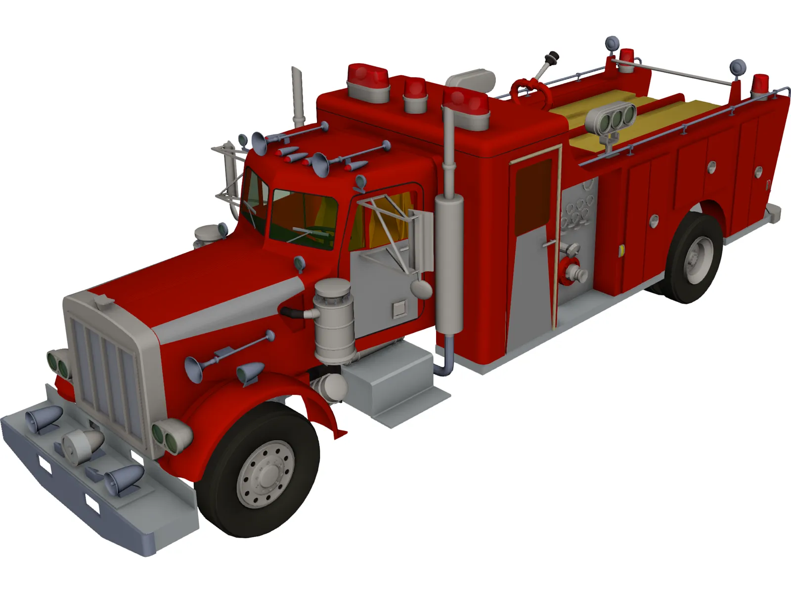 Peterbilt Firefight 3D Model main preview