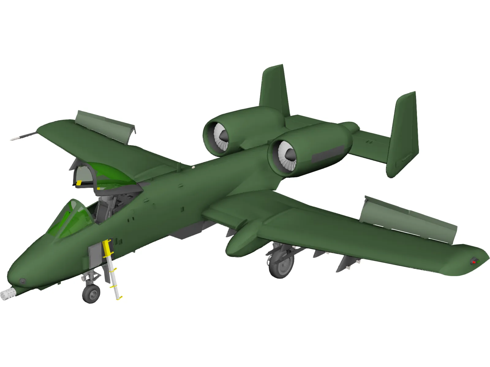 A-10 Thunderbolt II 3D Model main preview