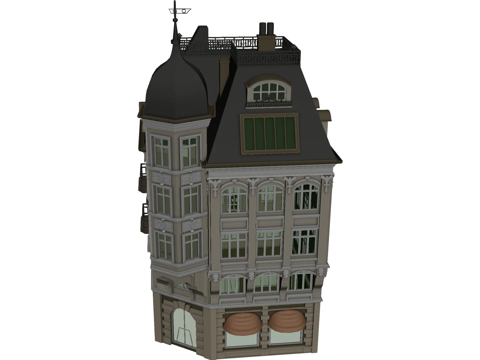 Bank Victorian 3D Model main preview
