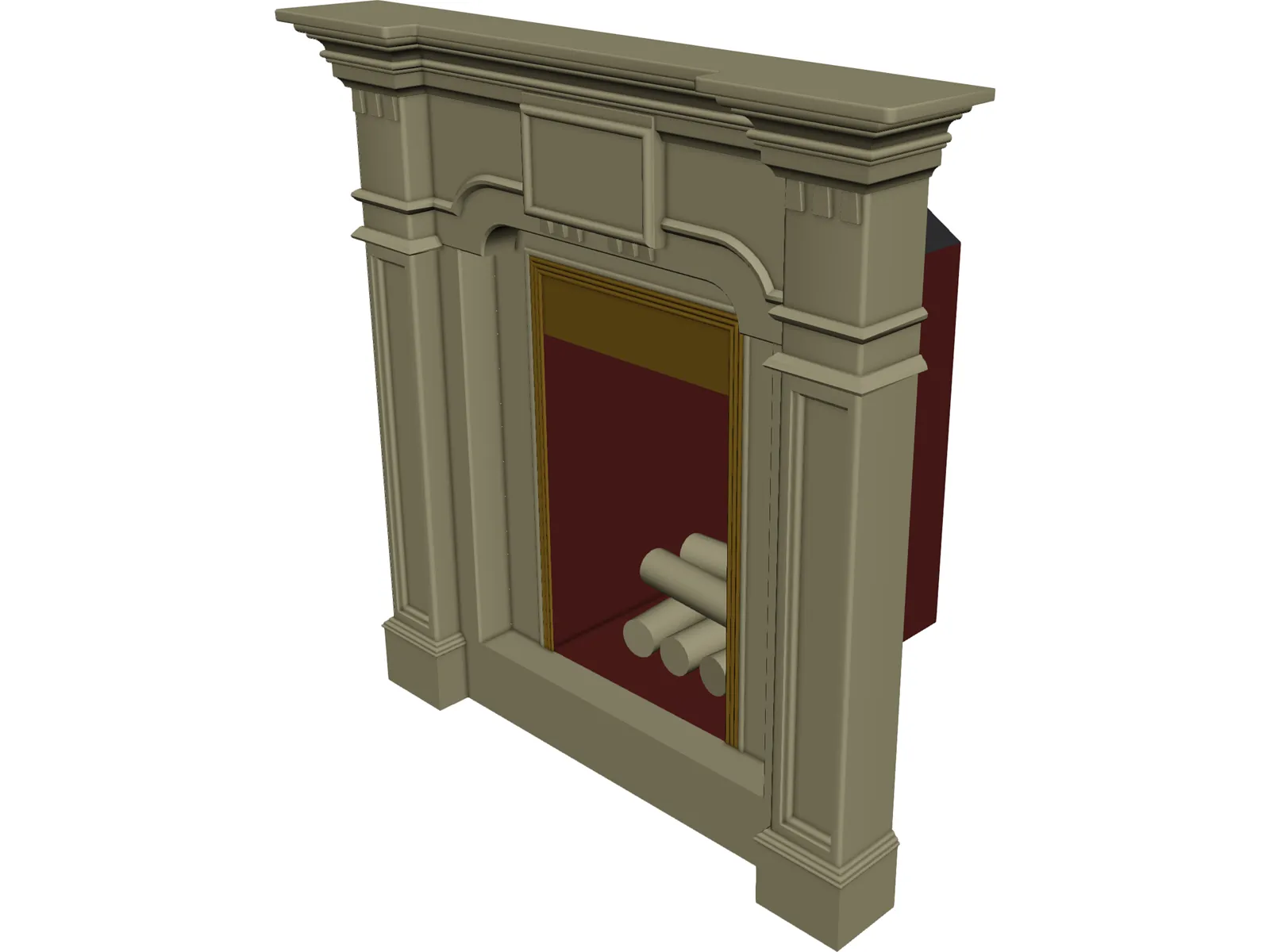 Fireplace 3D Model main preview
