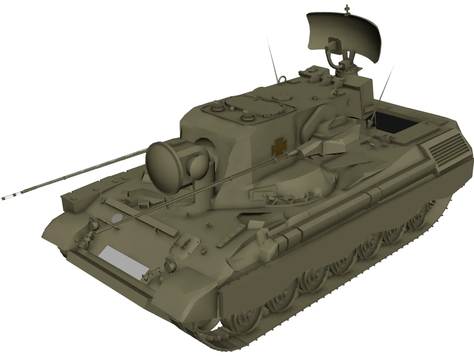 Flackpanzer Gepard 3D Model main preview