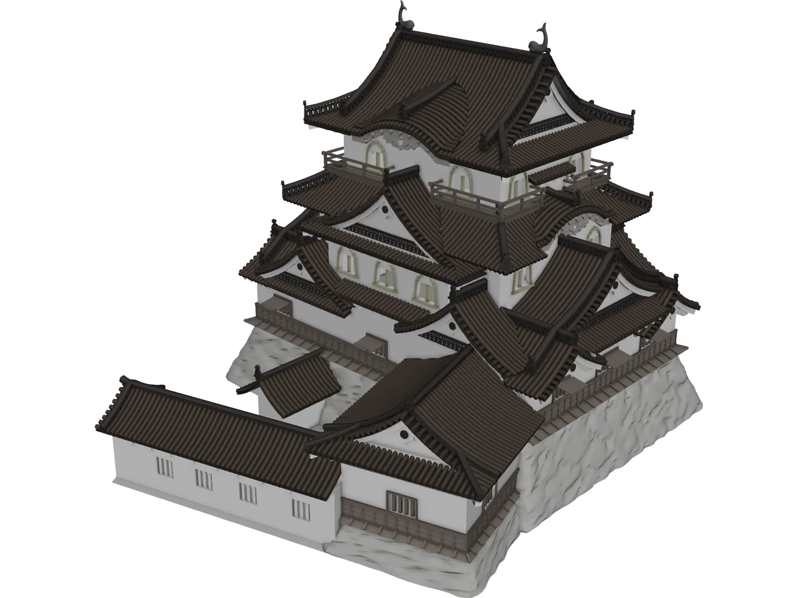 Castle Hikone 3D Model main preview