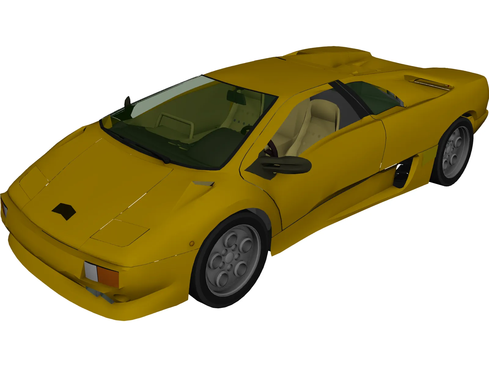 Lamborghini Diablo (1990) 3D Model main preview