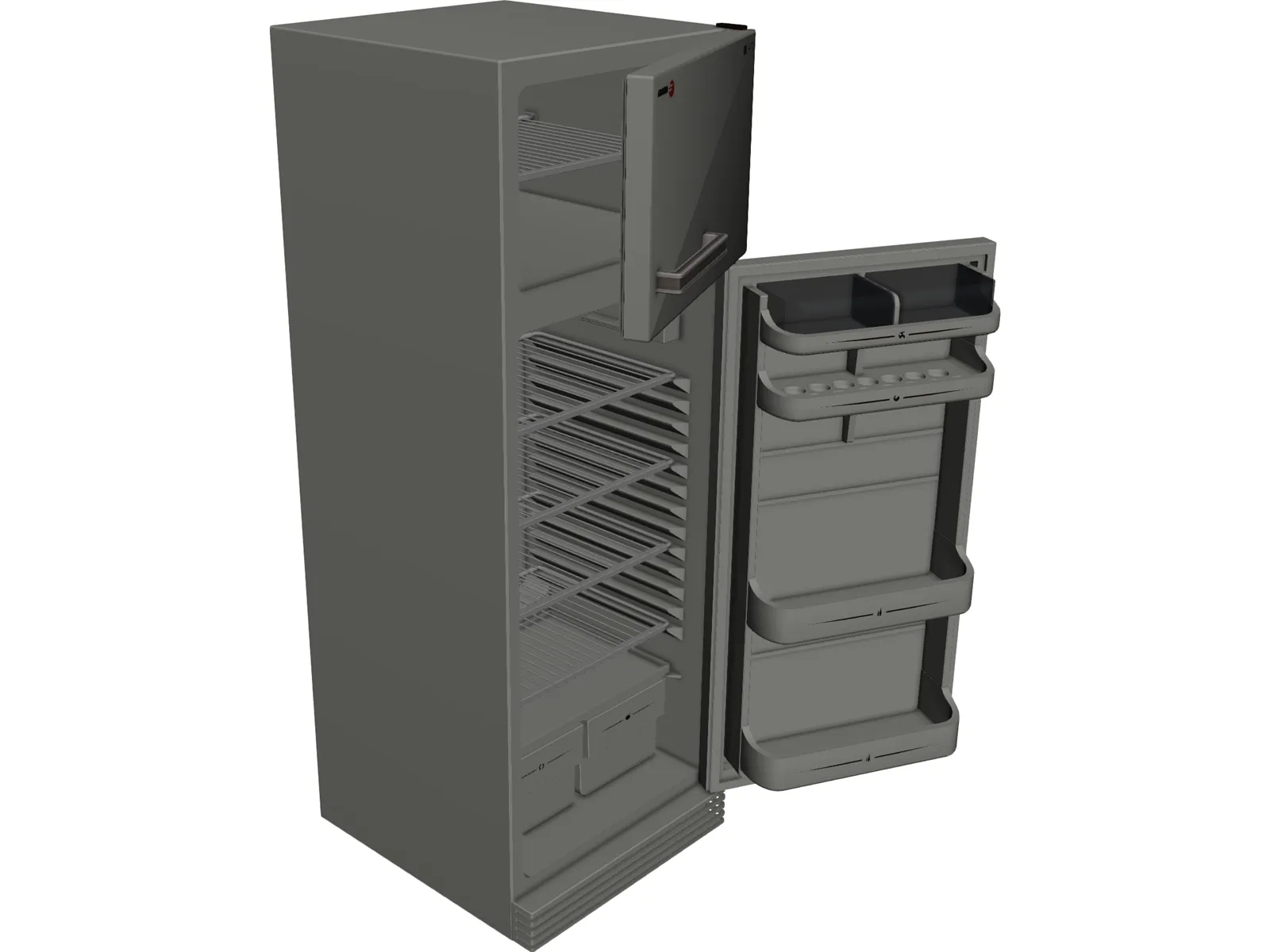 Refrigerator 3D Model main preview