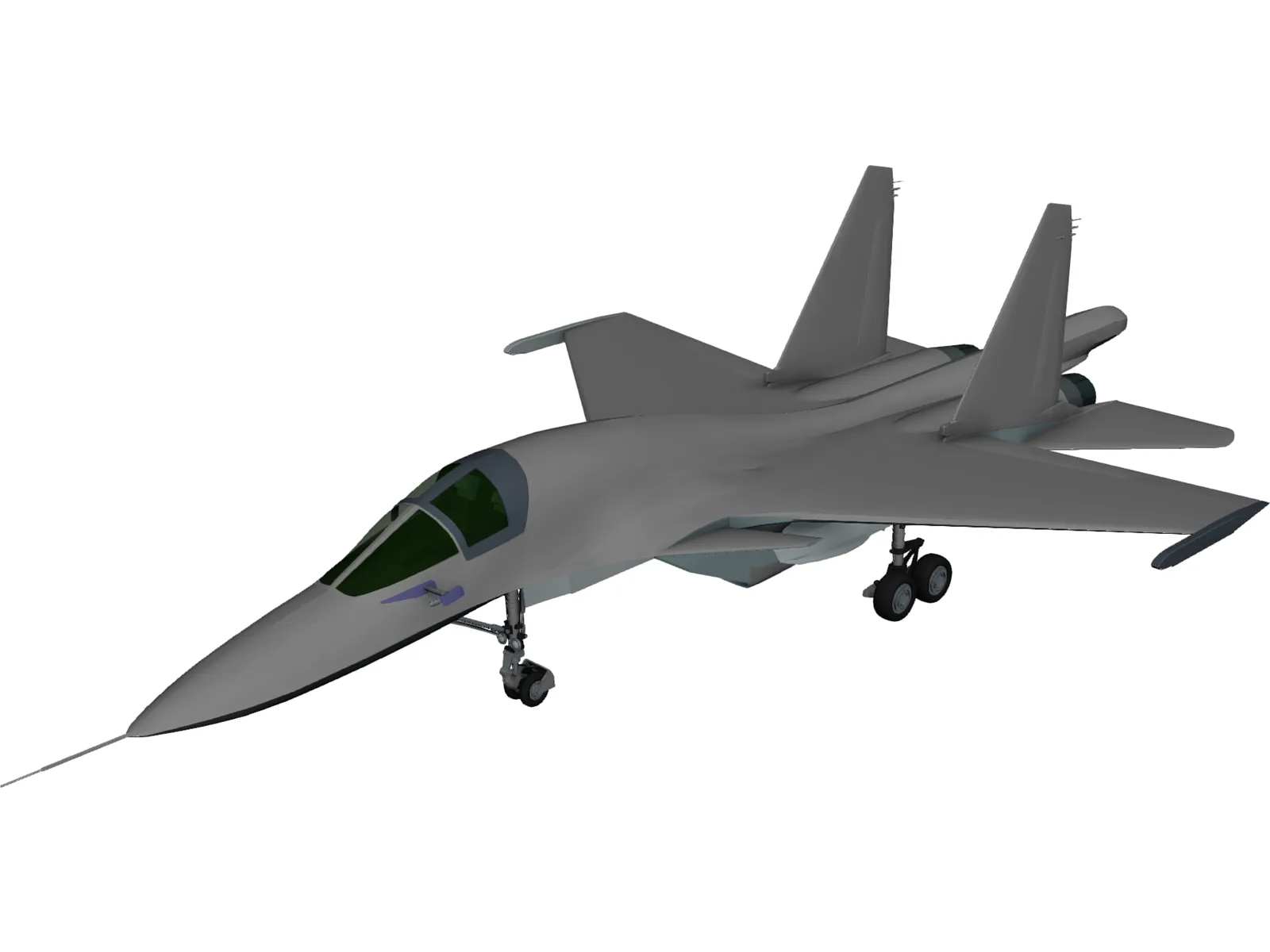 Sukhoi Su-34 Fullback 3D Model main preview