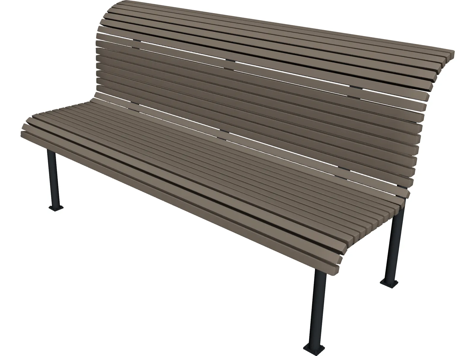 Bench 3D Model main preview