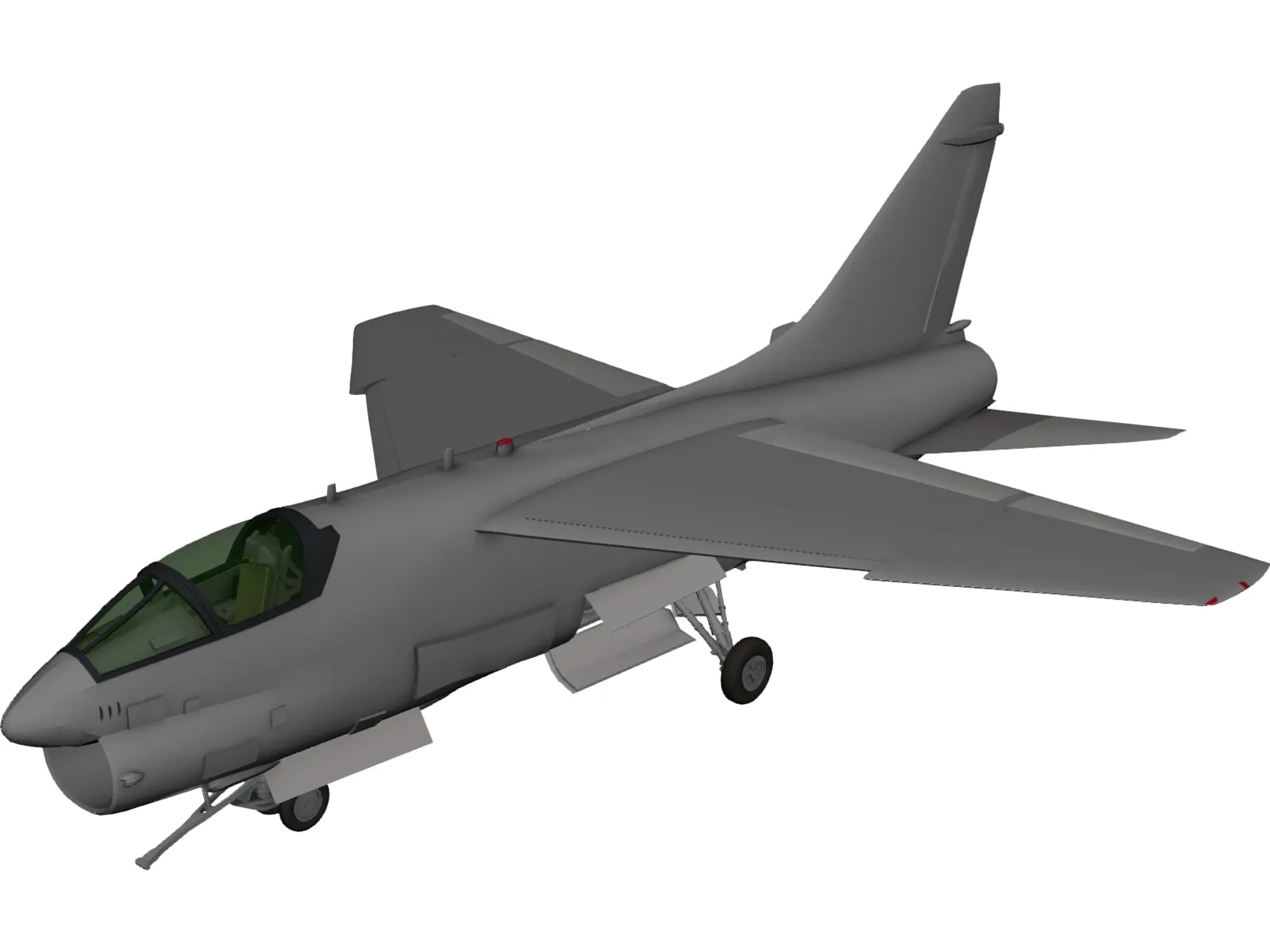 A-7 Corsair II 3D Model main preview