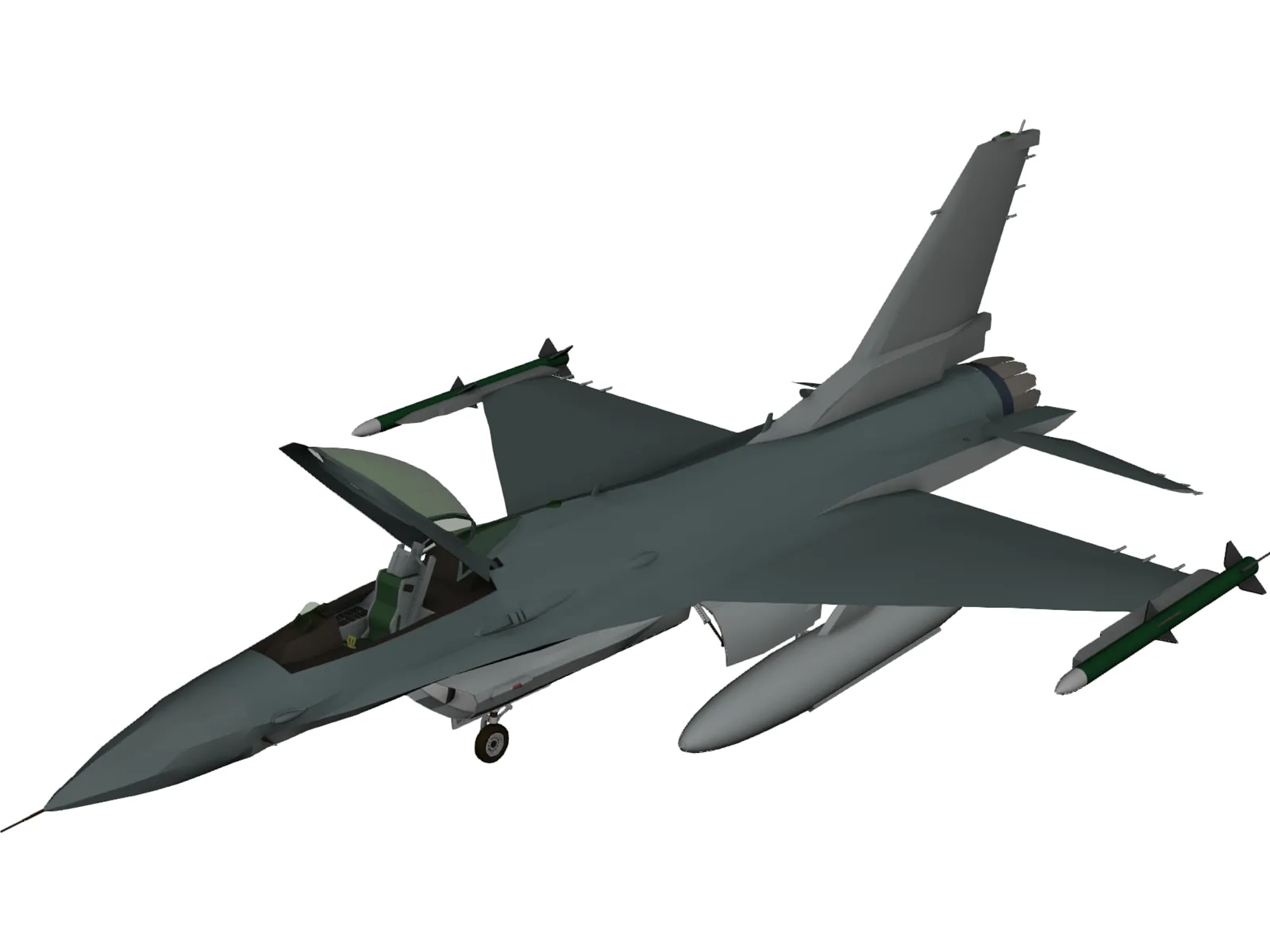 F-16C 3D Model main preview