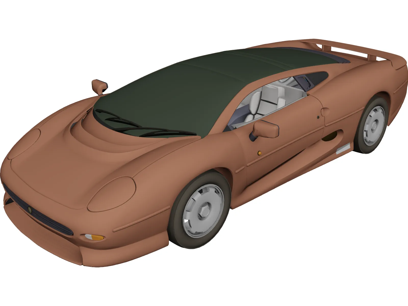 Jaguar XJ220 3D Model main preview