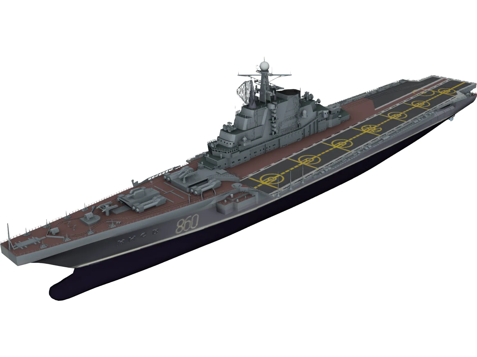 Kiev Russian Aircraft Carrier 3D Model main preview